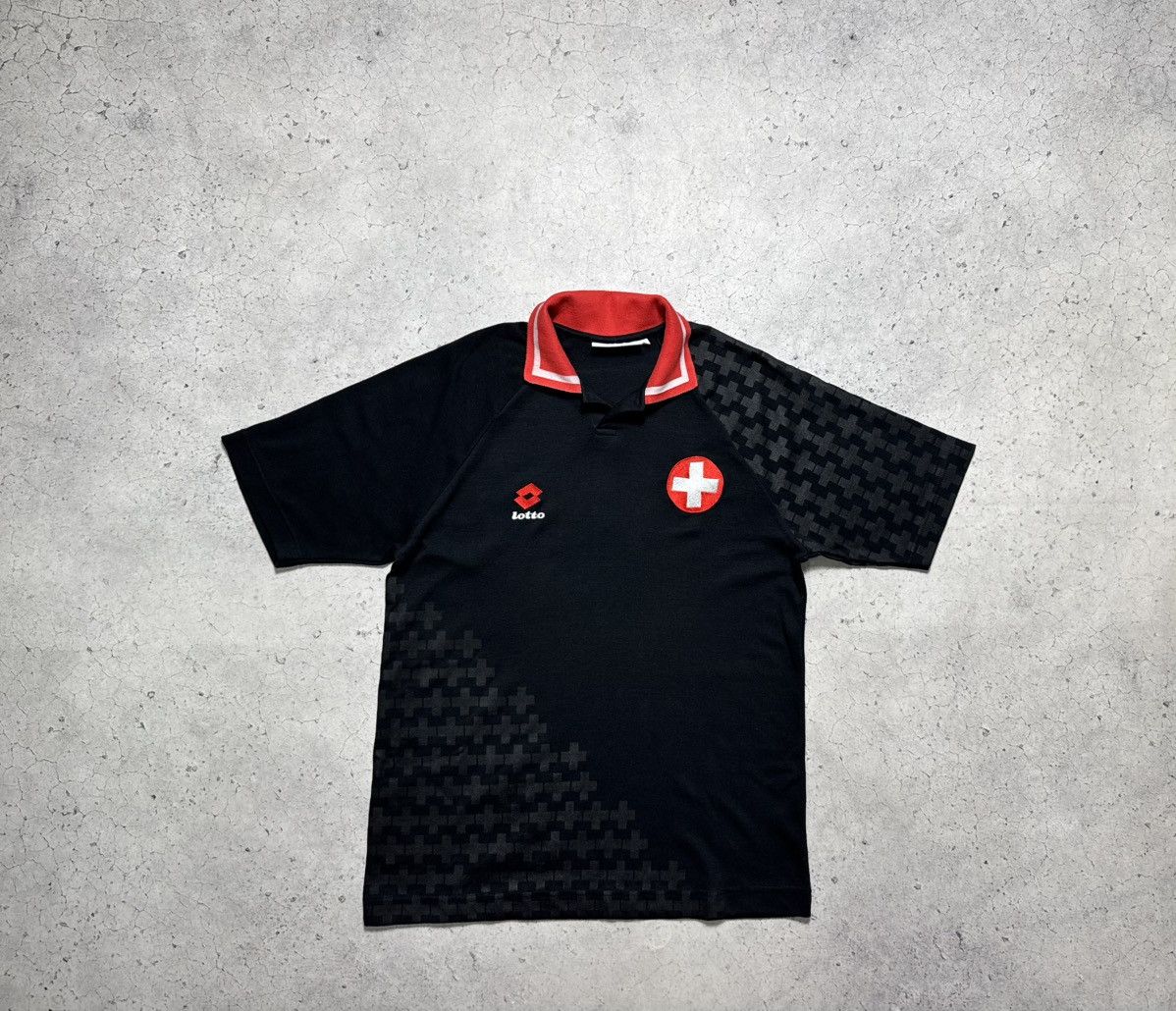 Lotto Sport Lotto Sport Switzerland Team Vintage Soccer Jersey Size US L / EU 52-54 / 3 - 1 Thumbnail