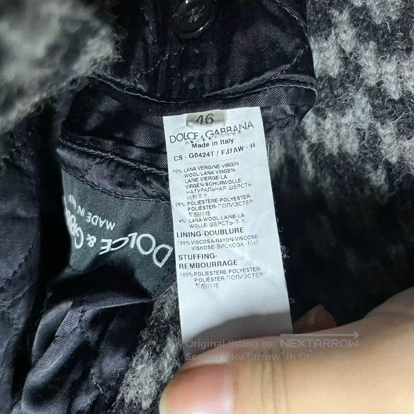 Dolce & Gabbana Dolce&Gabbana Gray Wool Double. Size US S / EU 44-46 / 1 - 4 Thumbnail