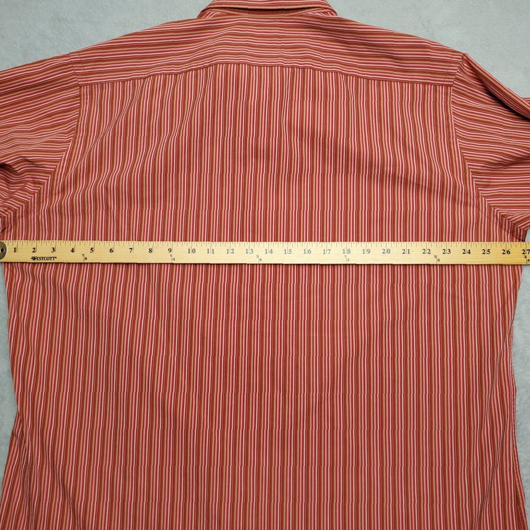 Tailorbyrd Tailorbyrd Shirt Men 2XL Red Striped 100% Cotton Long Sleeve Button Casual Shirt Size US XXL / EU 58 / 5 - 7 Thumbnail