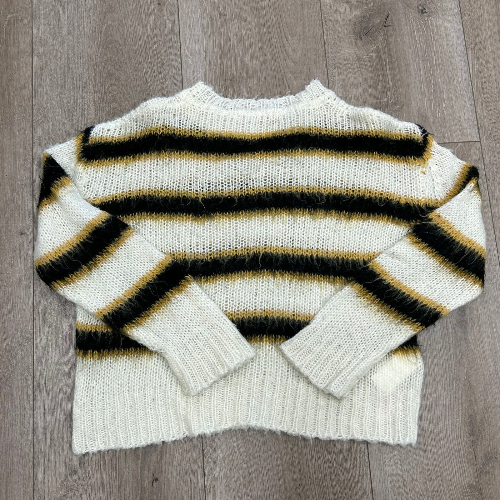 Marni Marni kids Striped Brushed Mohair Sweater White size 8 Size US XXS / EU 40 - 8 Thumbnail