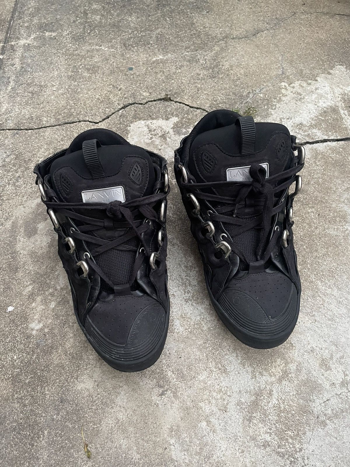 Lanvin Triple Black Curb Sneakers Size US 10 / EU 43 - 3 Thumbnail