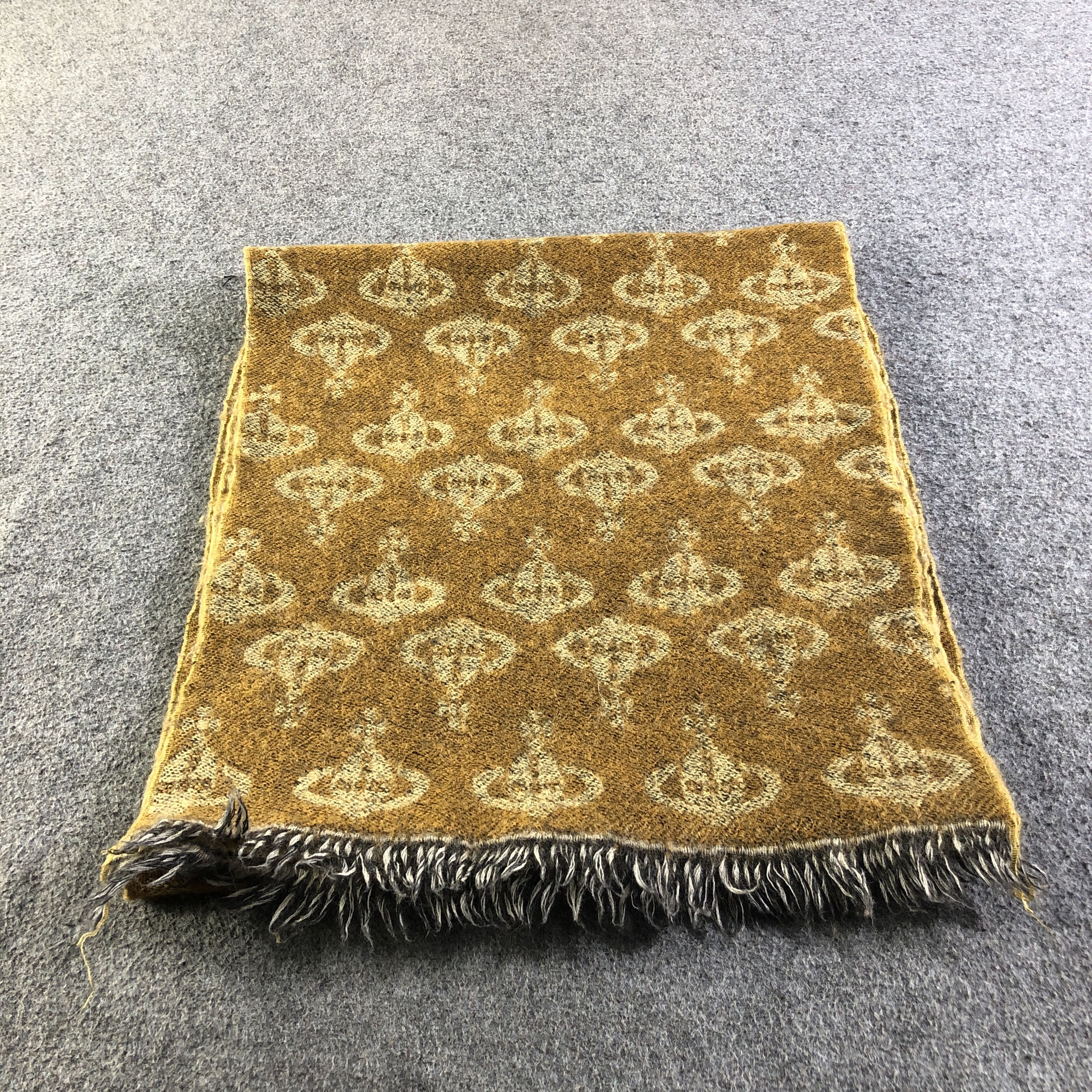 Vivienne Westwood Vivienne Westwood Full Print Orbs Wool Scarf Muffler V2812 Size ONE SIZE - 4 Thumbnail