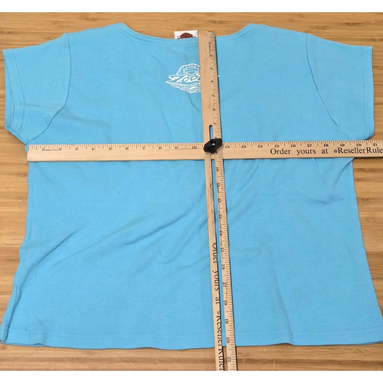 Harley Davidson VINTAGE Harley-Davidson Shirt Womens XL Blue Motorcycle Moto USA Des Moines Iowa Zooks Size XL / US 12-14 / IT 48-50 - 6 Thumbnail