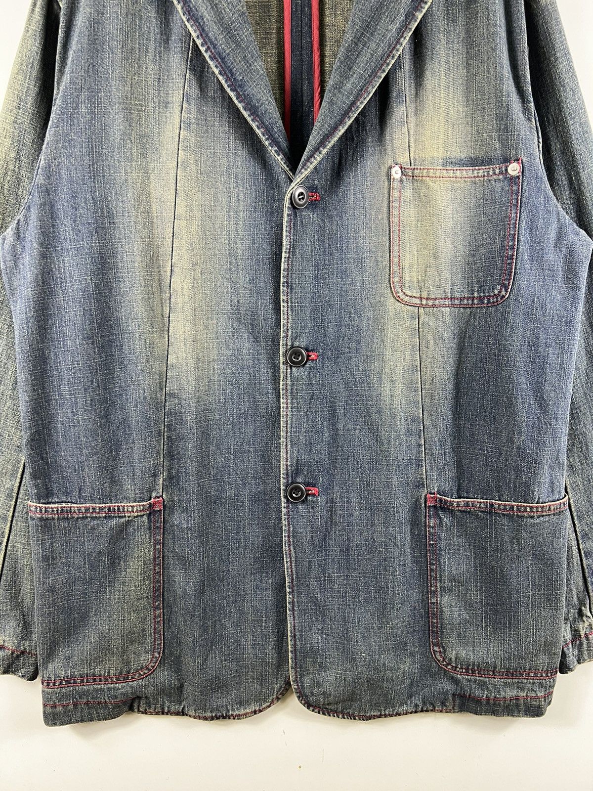 Japanese Brand 🔥 Distressed Denim West win Amekaji Chore pocket Jacket - L Size US S / EU 44-46 / 1 - 4 Thumbnail