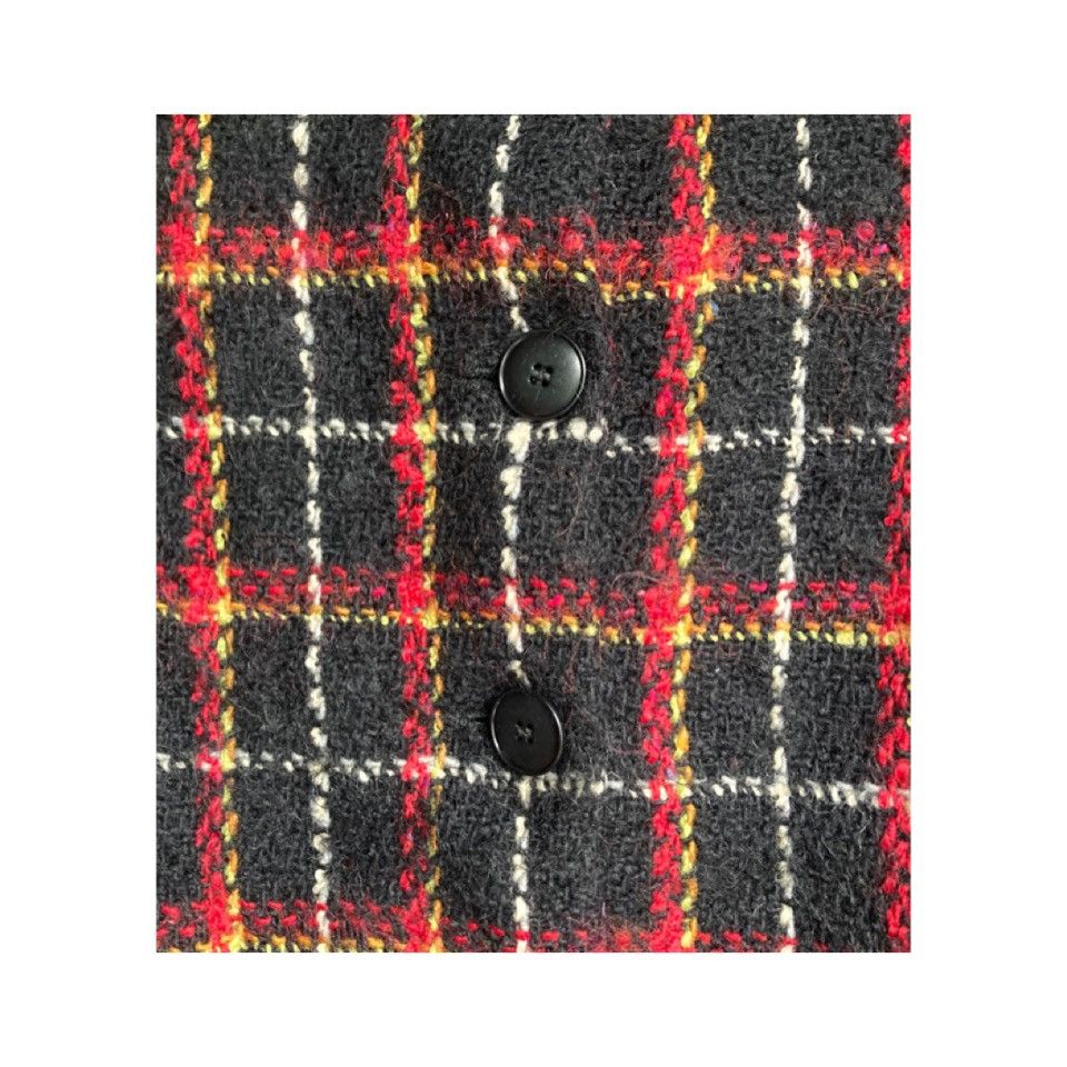 agnes b. Vintage agnes b Plaid Fleece Midi Coat Size M / US 6-8 / IT 42-44 - 2 Thumbnail