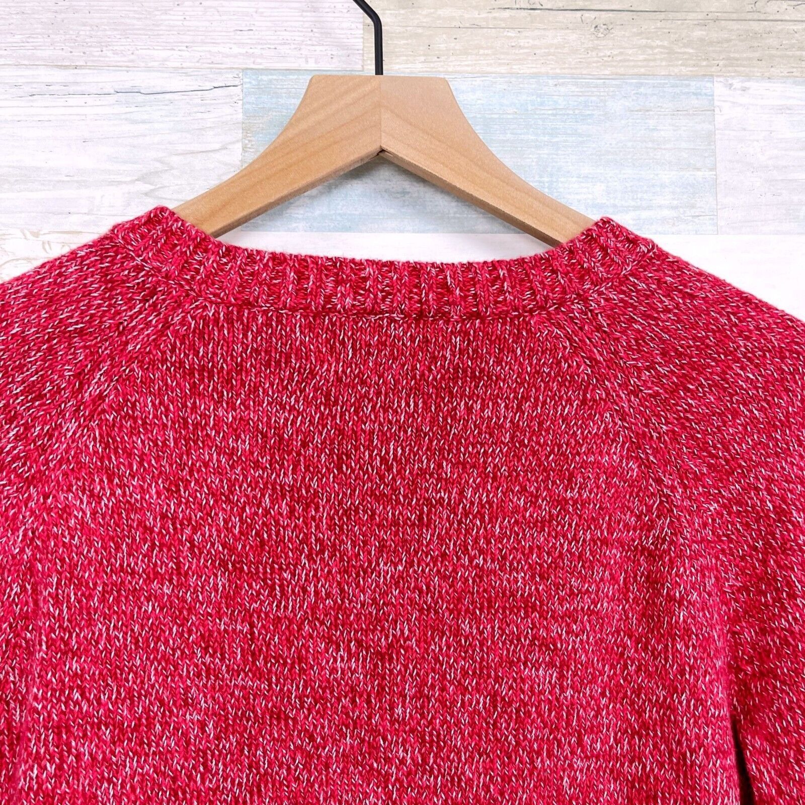 Lands' End Lands End Drifter Marled Knit Sweater Pink Crewneck 10 12 Size L / US 10 / IT 46 - 4 Thumbnail
