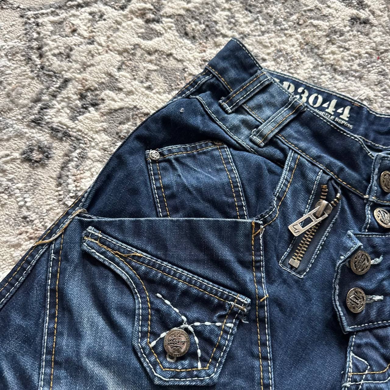 Japanese Brand Vintage Archive Japrag by Okishana Samoki Patch Work Jeans Size US 29 - 10 Thumbnail