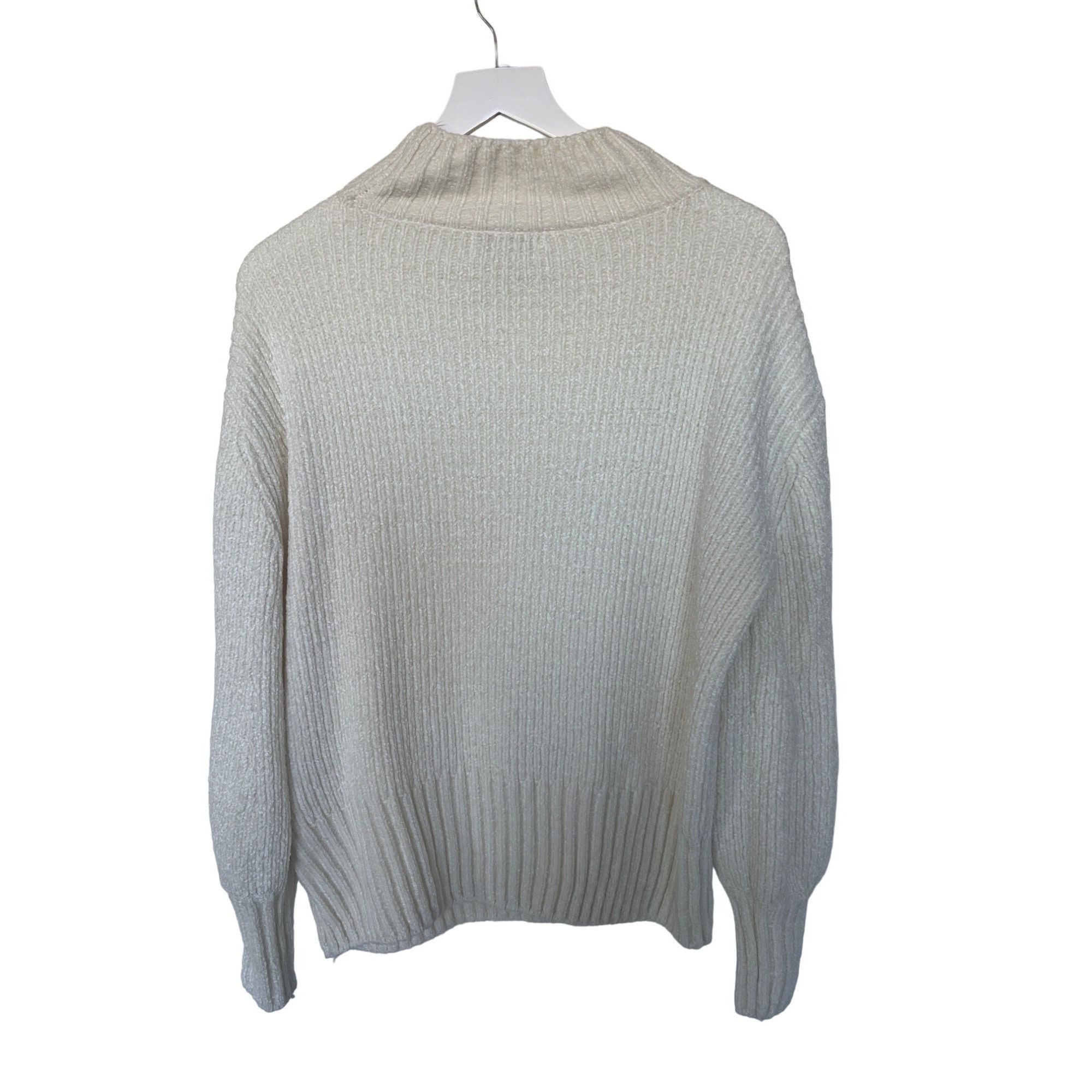 Cynthia Rowley Cynthia Rowley Ivory Oversized Mock Neck Sweater Size M / US 6-8 / IT 42-44 - 3 Thumbnail