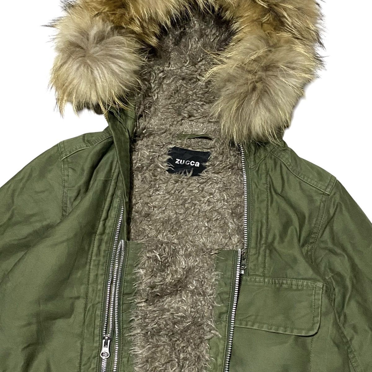 Zucca 🔥RARE🔥 Zucca 00s asymetircal fur lined jacket Size US L / EU 52-54 / 3 - 4 Thumbnail