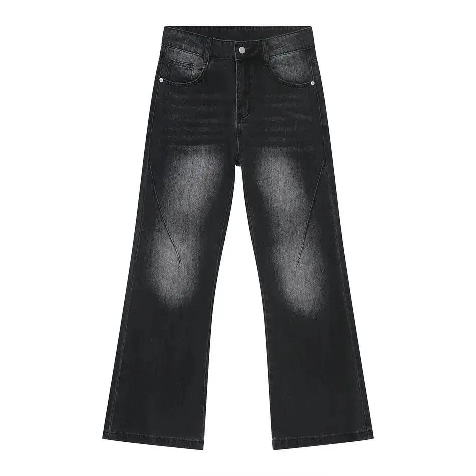 Japanese Brand Retro loose micro flared patchwork jeans Size US 32 / EU 48 - 6 Thumbnail