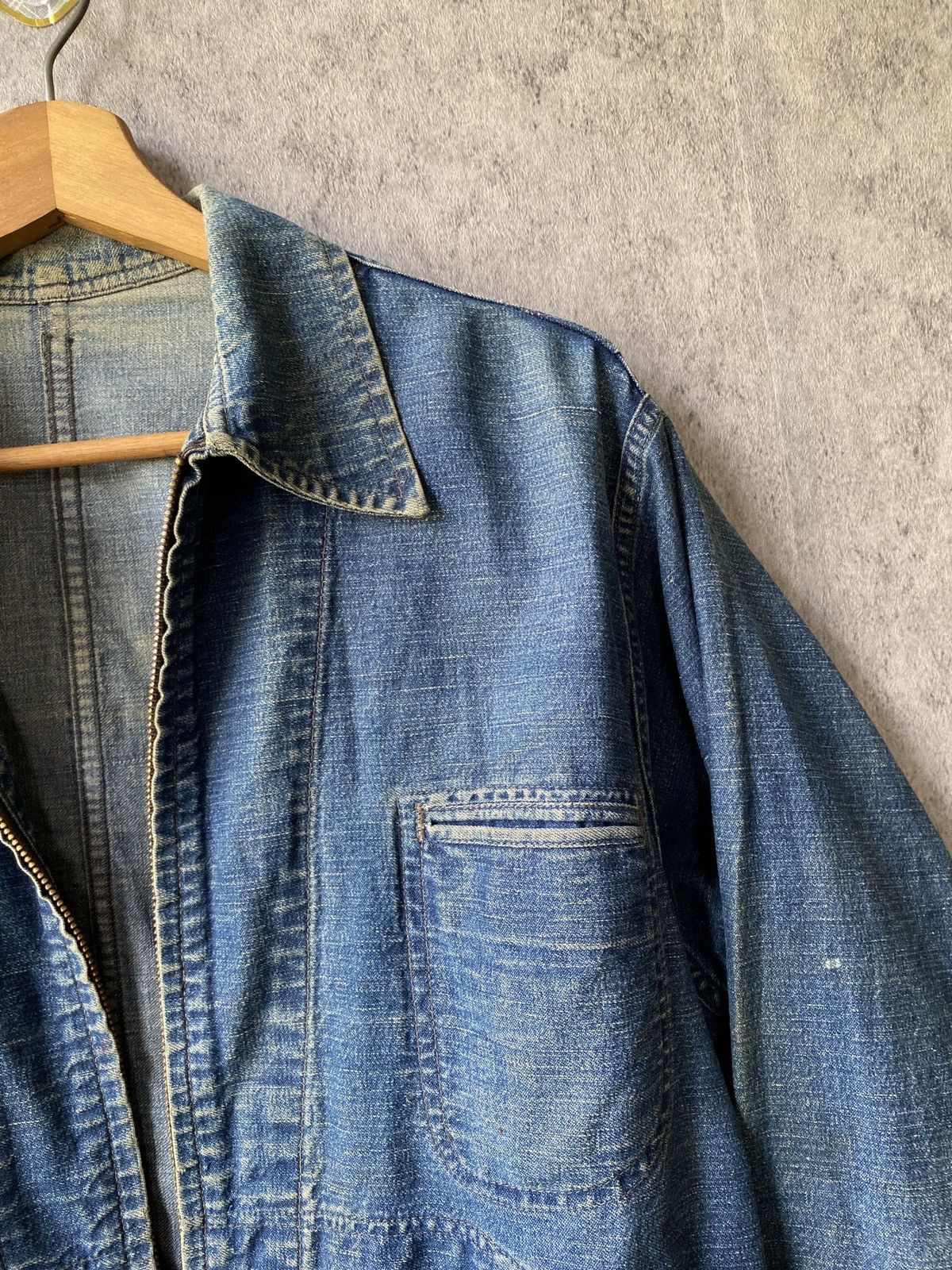 Naval Clothing Factory Vintage 50’s WMH HOFFMAN CONE MILLS Distressed Navy Jacket Size US L / EU 52-54 / 3 - 8 Thumbnail