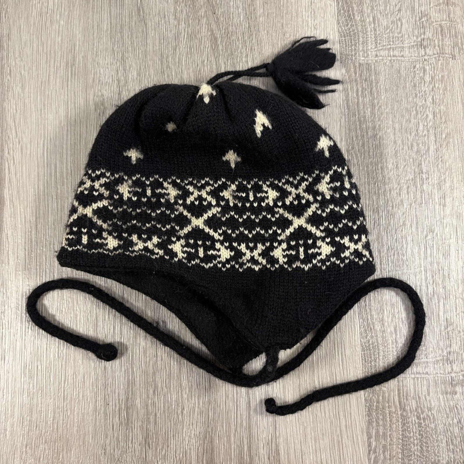 & Other Stories Merkley Unisex Beanie Hat 100% Virgin Wool Fair Black OS Size ONE SIZE - 2 Thumbnail