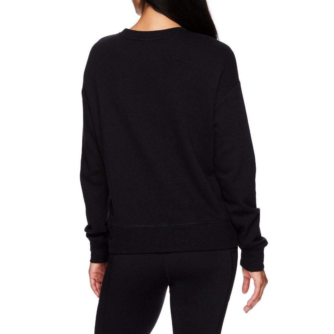 Reebok Journey French Terry Cropped Crew Sweatshirt black medium Size M / US 6-8 / IT 42-44 - 3 Thumbnail