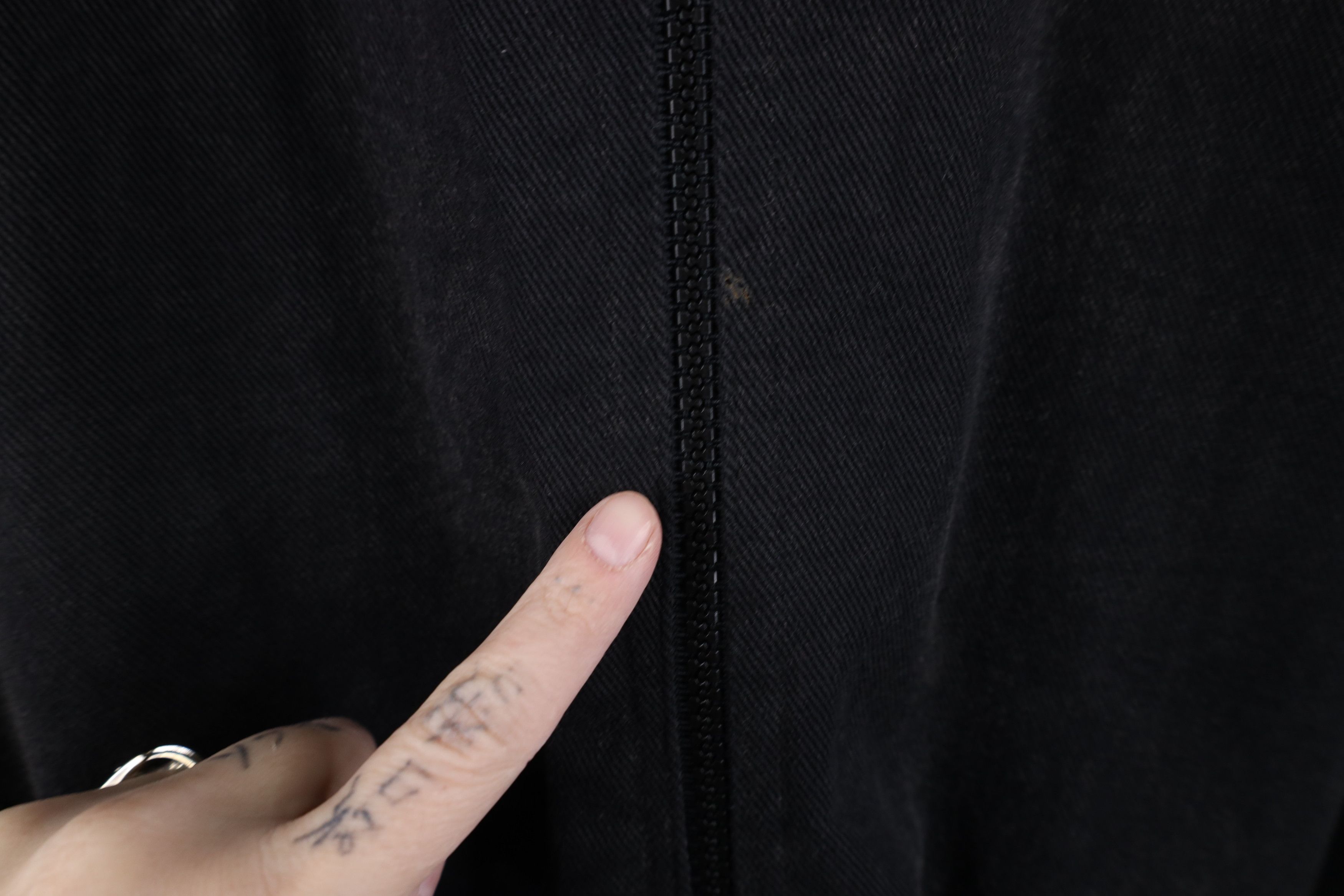 Vintage Vintage 90s Streetwear Nature Wolf Denim Bomber Jacket Black Size US S / EU 44-46 / 1 - 5 Thumbnail