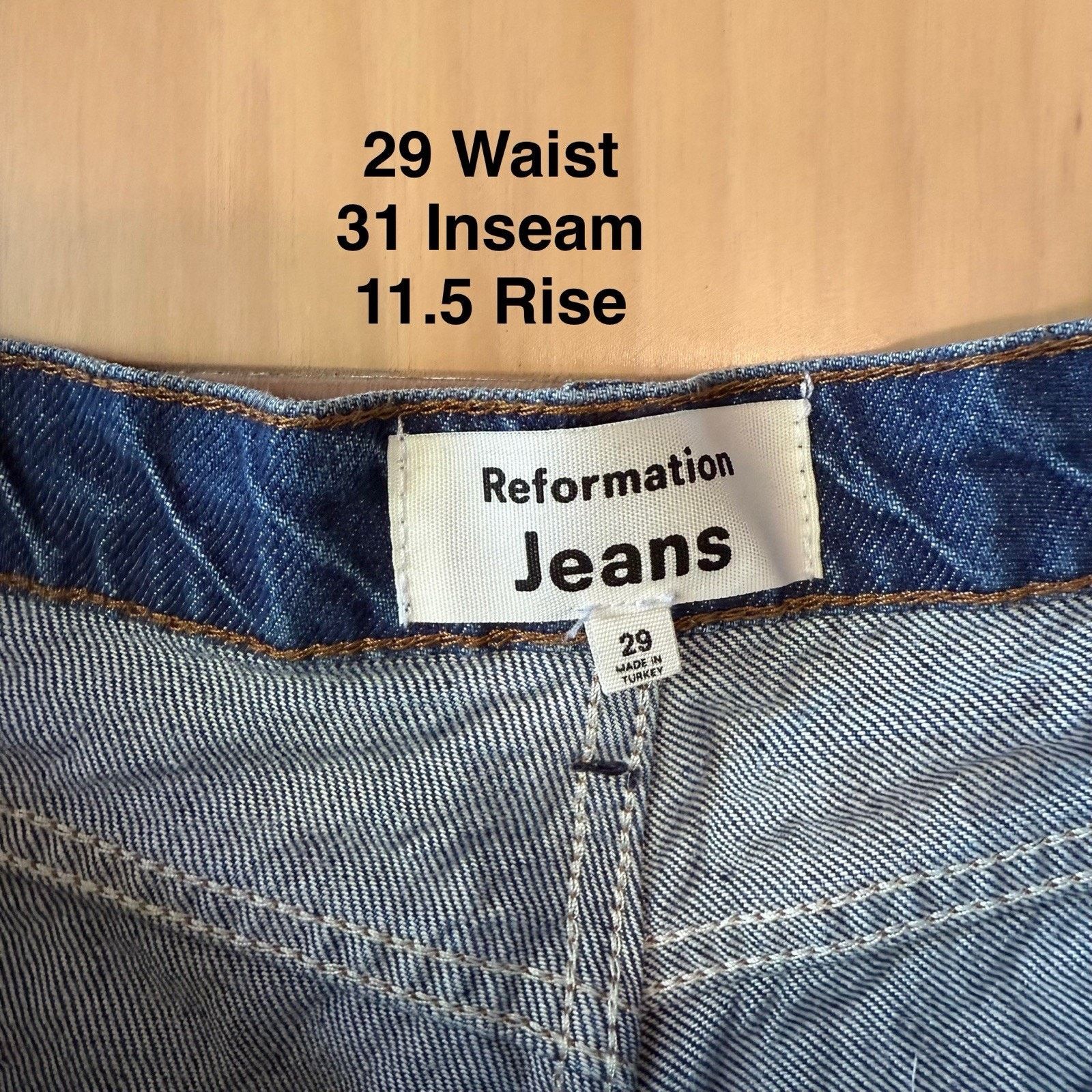 Reformation Reformation Jeans Women's 29 High Rise Straight Glam Size 29" - 5 Thumbnail