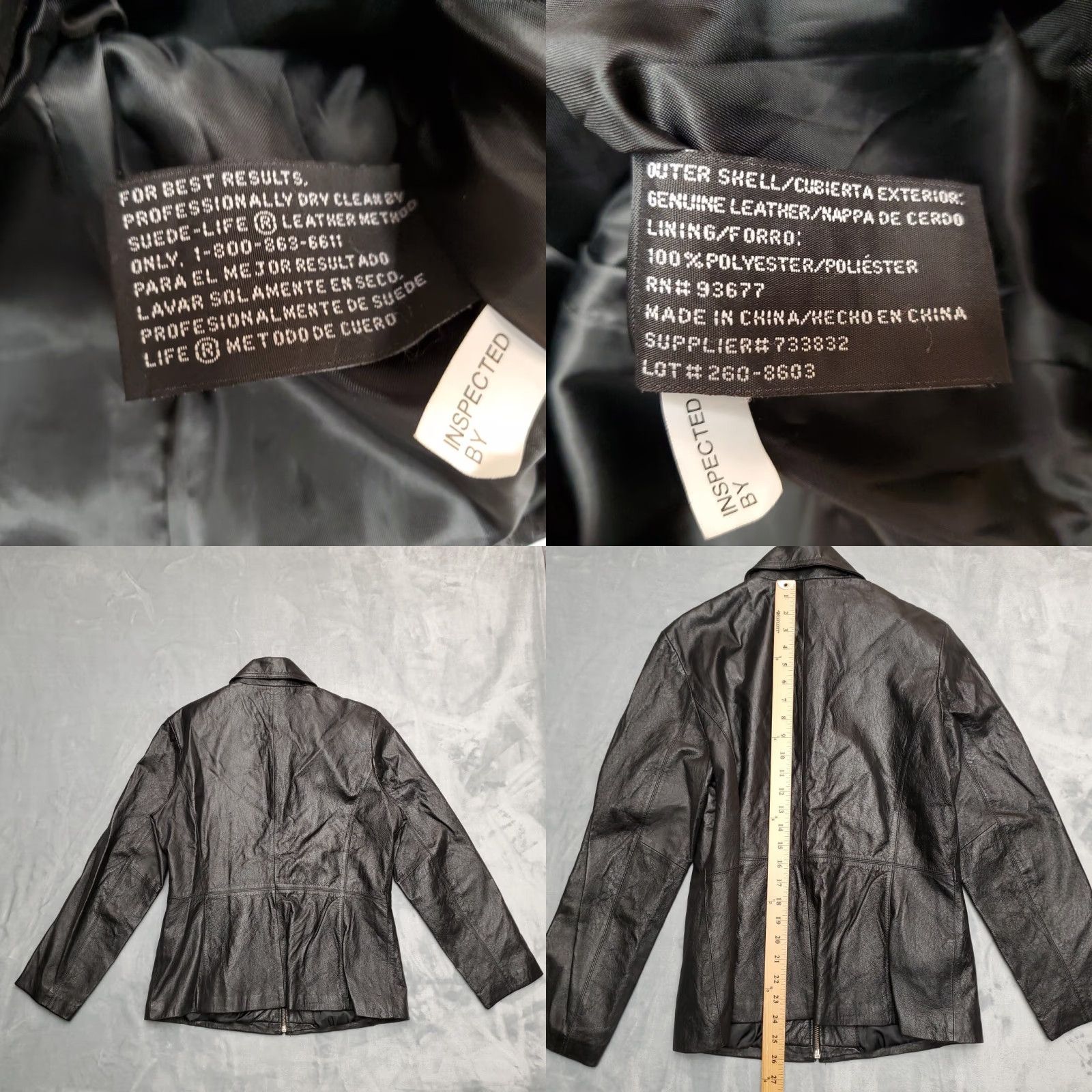 Worthington VINTAGE Worthington Jacket Womens Medium Black Genuine Leather Classic Moto Minimalist Size M / US 6-8 / IT 42-44 - 8 Thumbnail