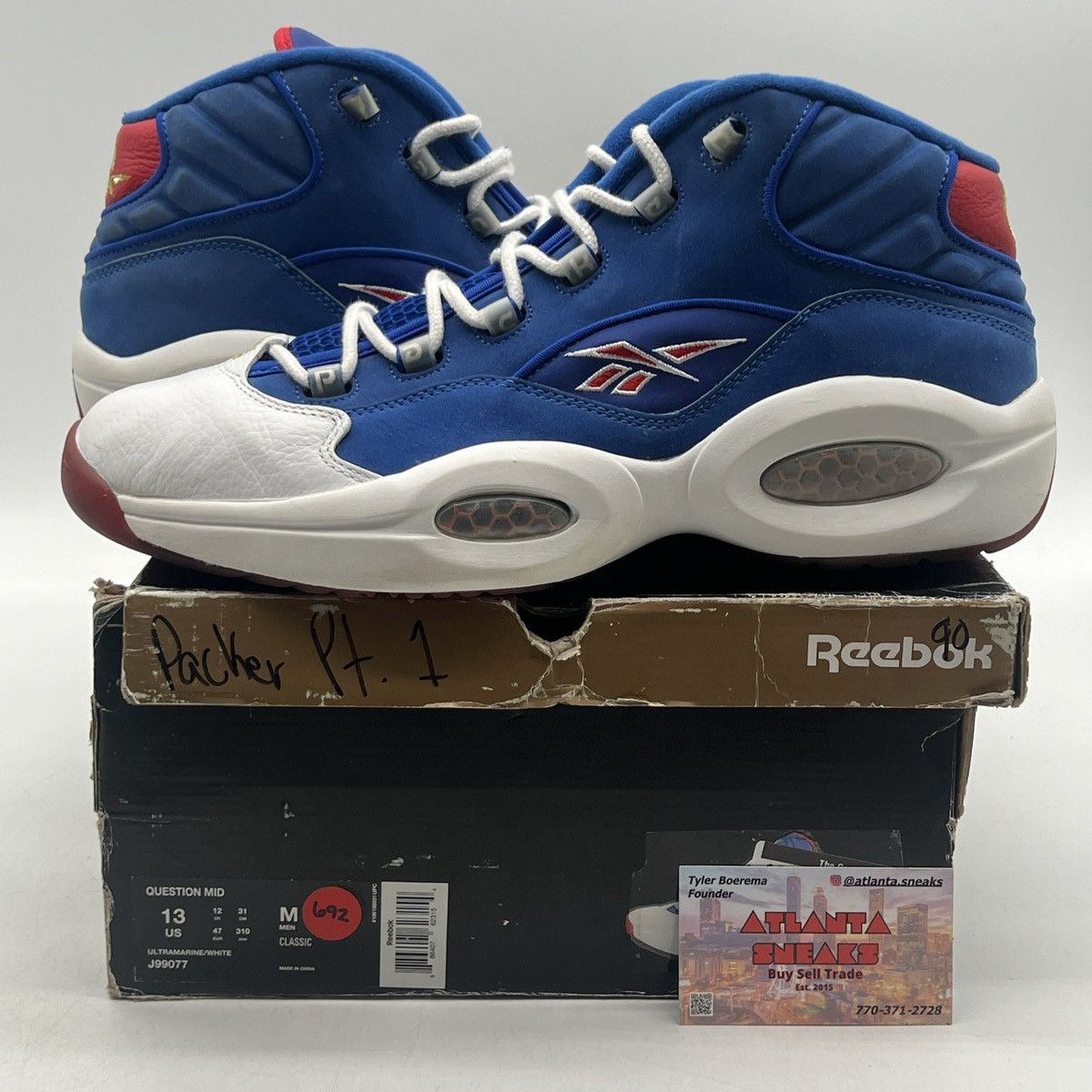 Reebok Question mid packer shoes Size US 13 / EU 46 - 1 Thumbnail