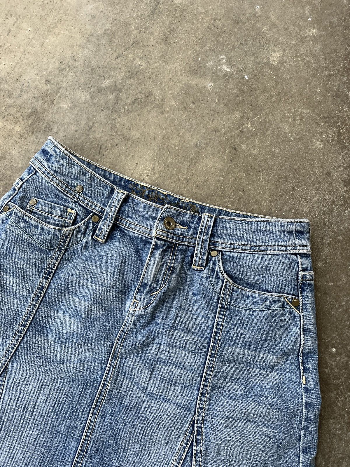 Vintage Vintage Denim y2k Mini Skirt Size 27" / US 4 / IT 40 - 5 Thumbnail