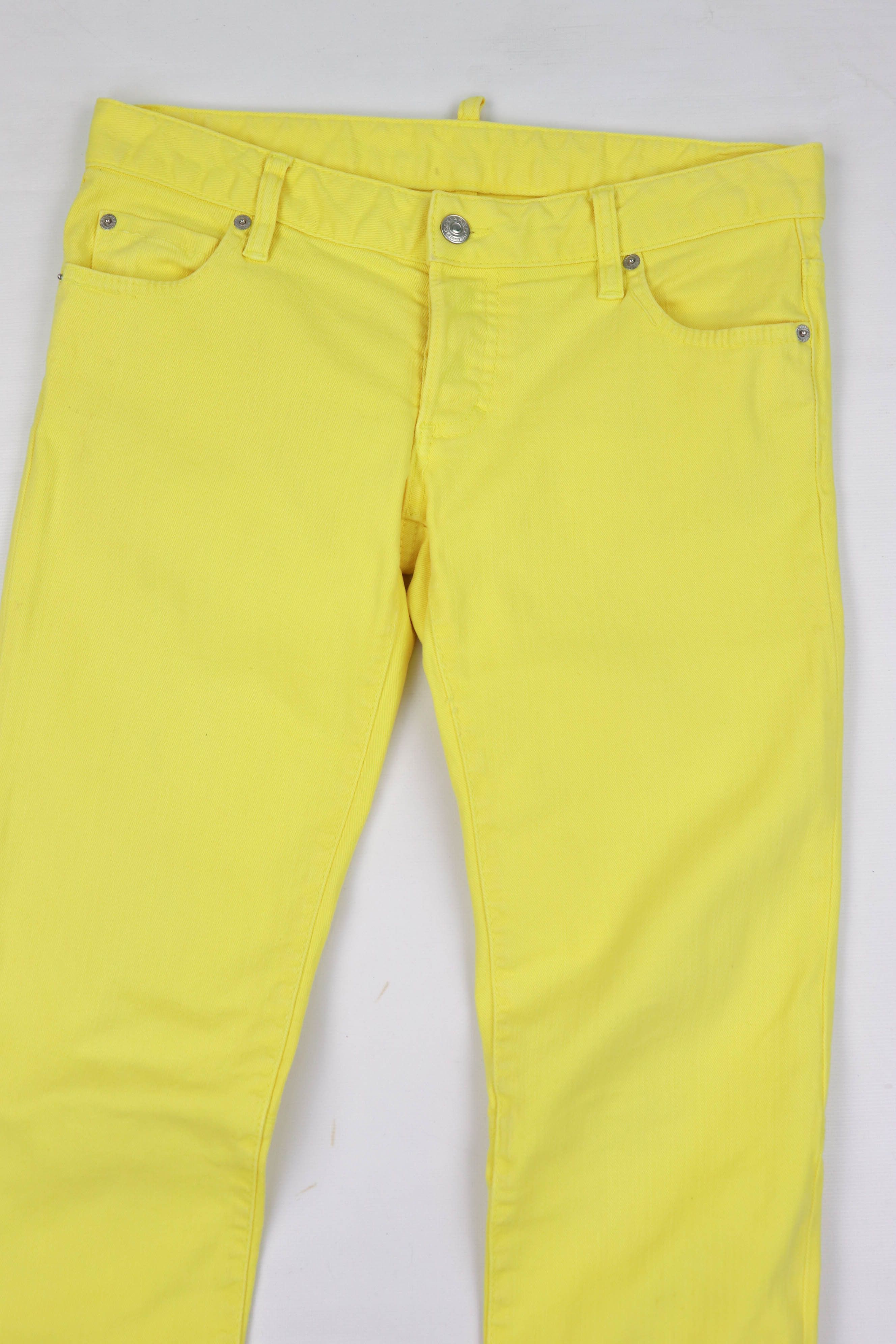 Dsquared2 WMNS Dsquared2 Yellow Slim Fit Zip Jeans Size 28" / US 6 / IT 42 - 3 Thumbnail