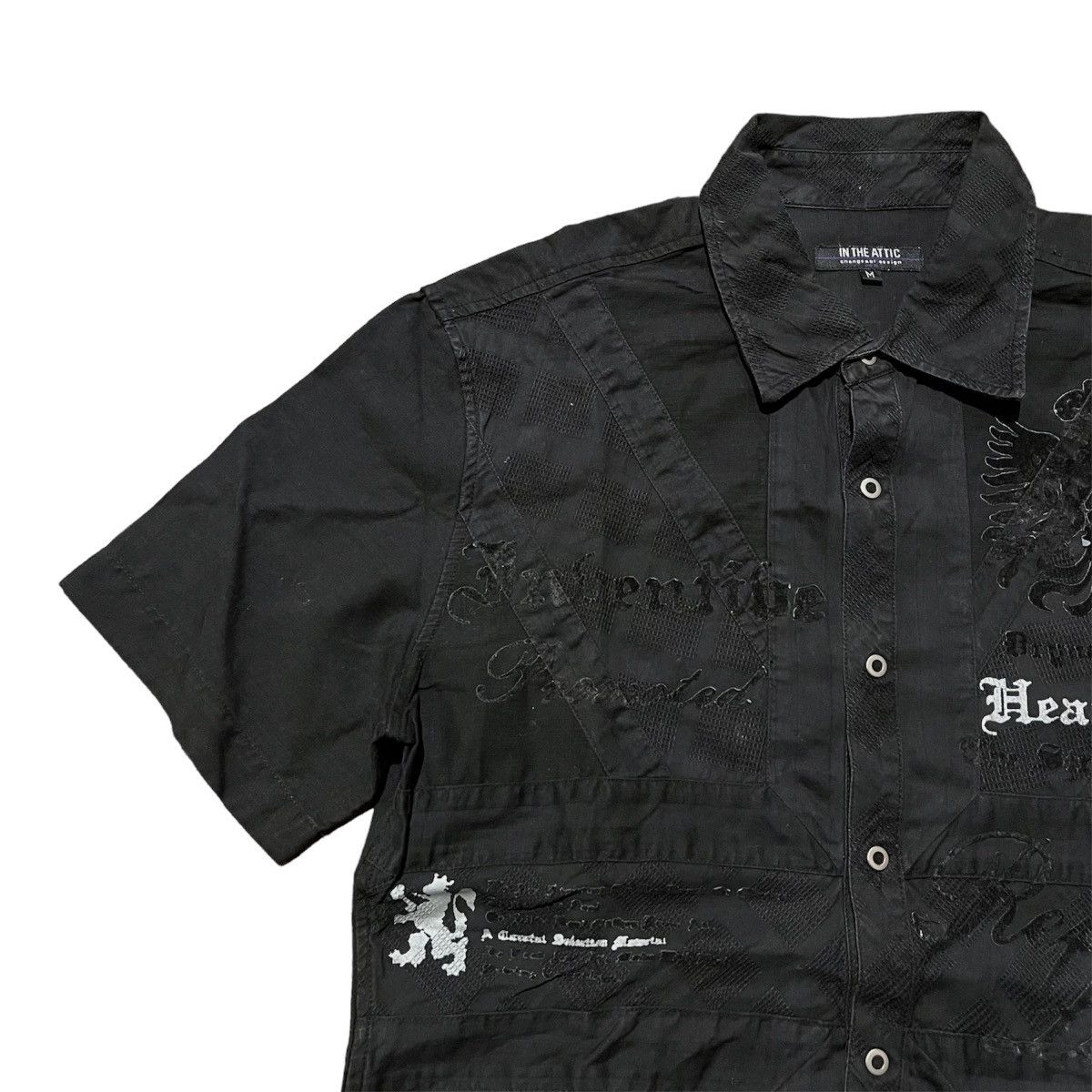 14th Addiction × If Six Was Nine × Japanese Brand Y2K In The Attic Poem Grunge Gothic Punk Style Short Shirt Size US M / EU 48-50 / 2 - 8 Thumbnail