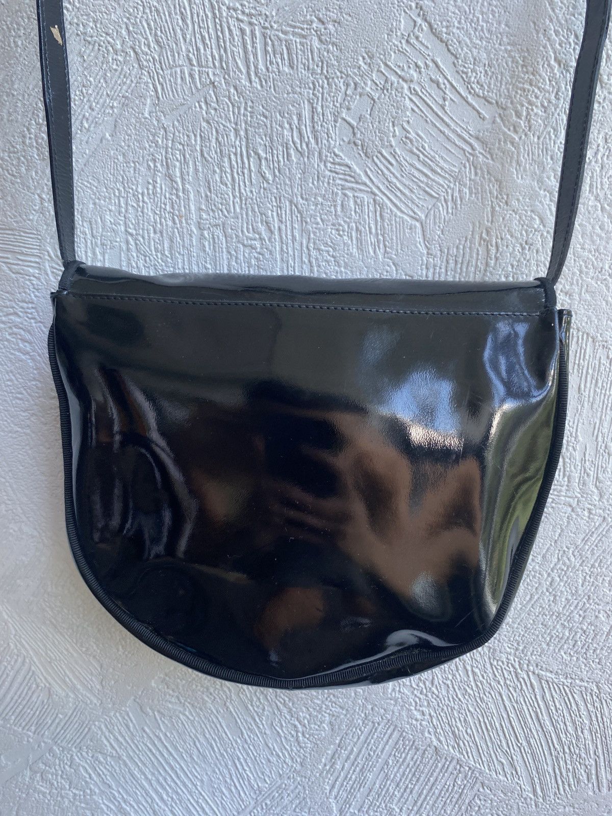 Salvatore Ferragamo Salvatore Ferragamo Black Patent Leather Shoulder Bag Size ONE SIZE - 11 Thumbnail
