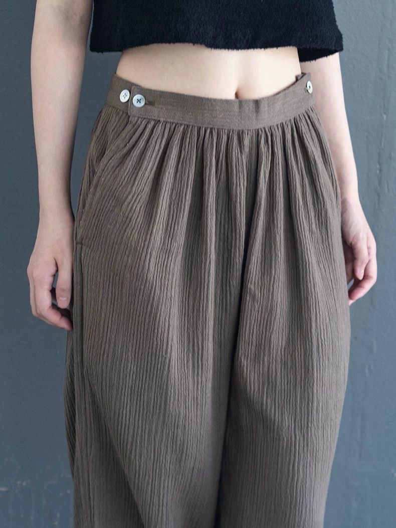 Issey Miyake Issey Miyake Brown tapered pants Size 42" / US 20 - 5 Thumbnail