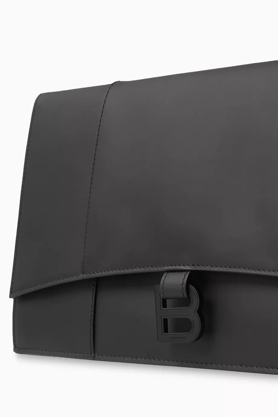 Balenciaga o1mt1gz0125 Size: OS / Hourglass Flat Pouch With Flap Black Size ONE SIZE - 5 Thumbnail