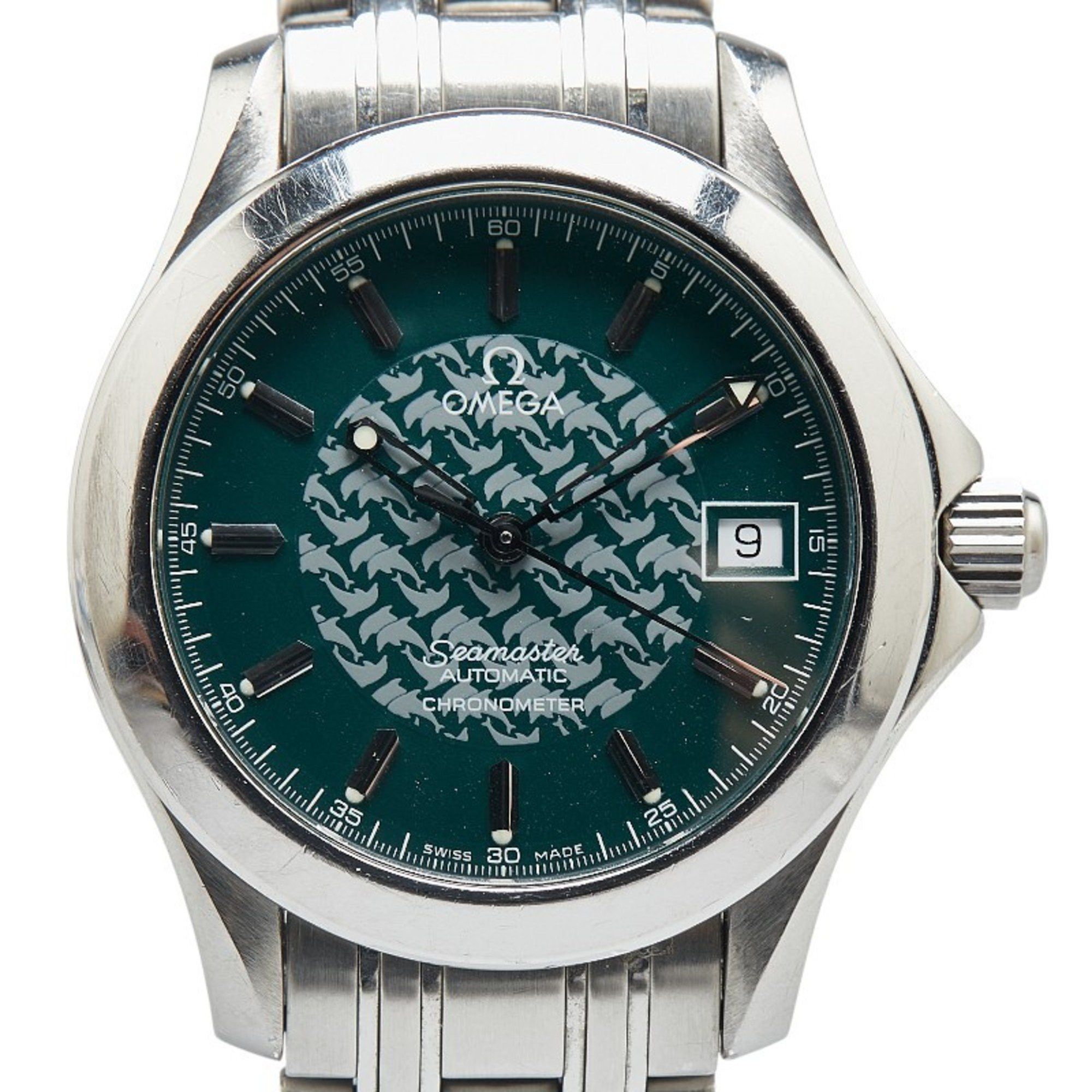 Omega OMEGA Seamaster 120m Jacques Mayol 1998 Watch 2506.70 Automatic Green Dial Stainless Steel Men's Size ONE SIZE - 1 Thumbnail