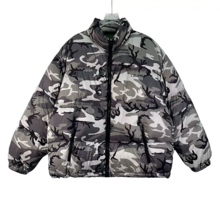 Celine Celine 23 Camouflage Logo Puffer Jacket Size US S / EU 44-46 / 1 - 1 Thumbnail