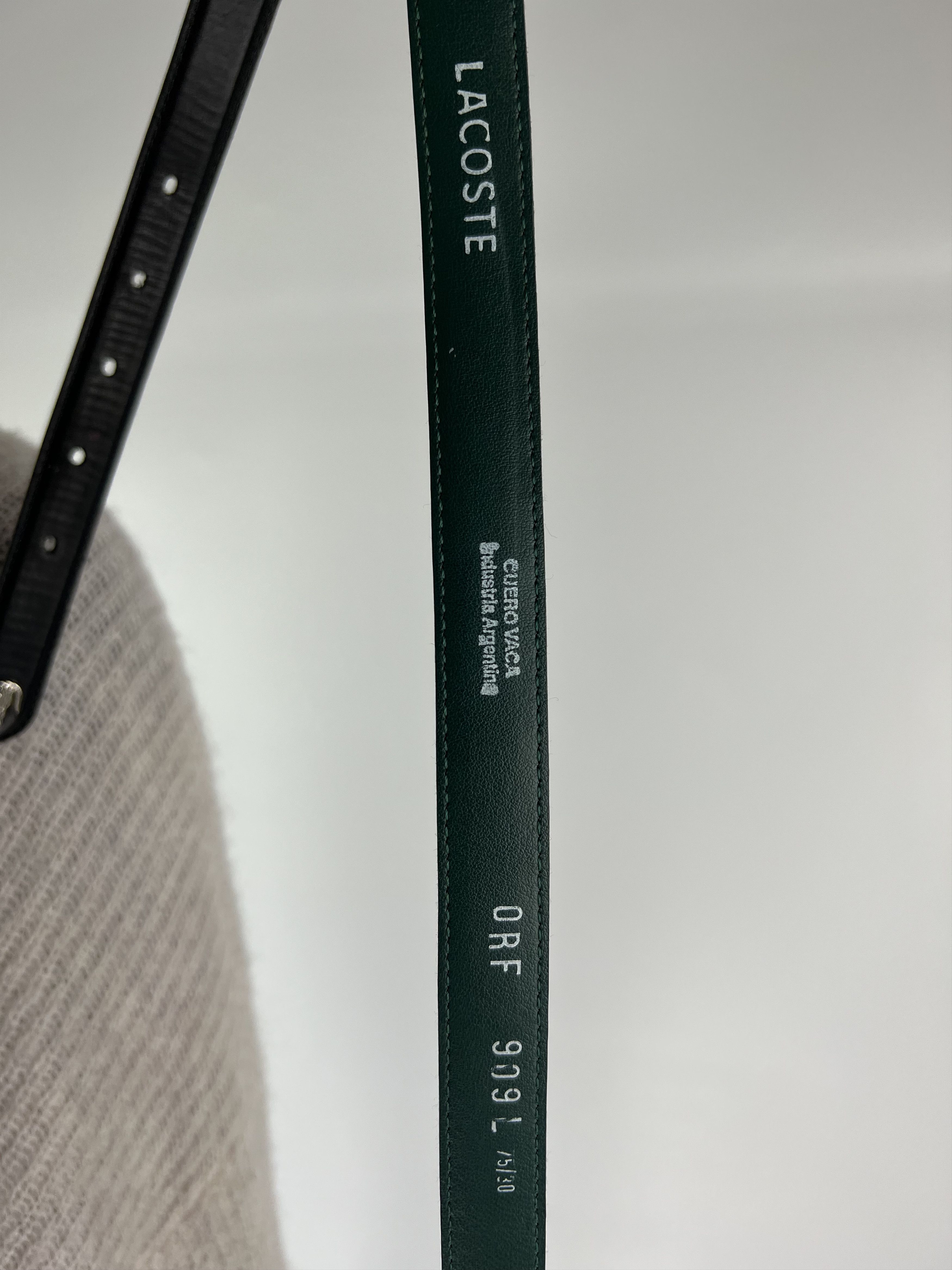 Lacoste × Vintage Vtg Lacoste Black Leather Belt Size 75/30 Size ONE SIZE - 6 Thumbnail