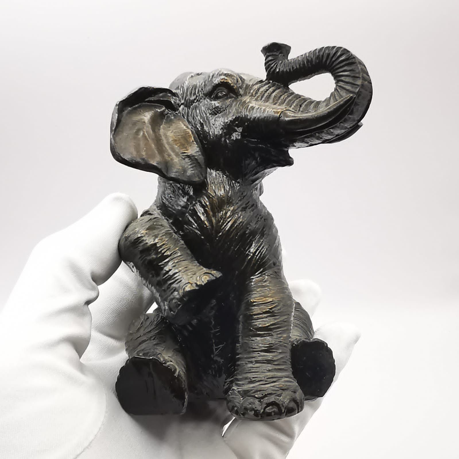 Vintage 1980s Vintage Beautiful Handmade Elephant figure Size ONE SIZE - 6 Thumbnail