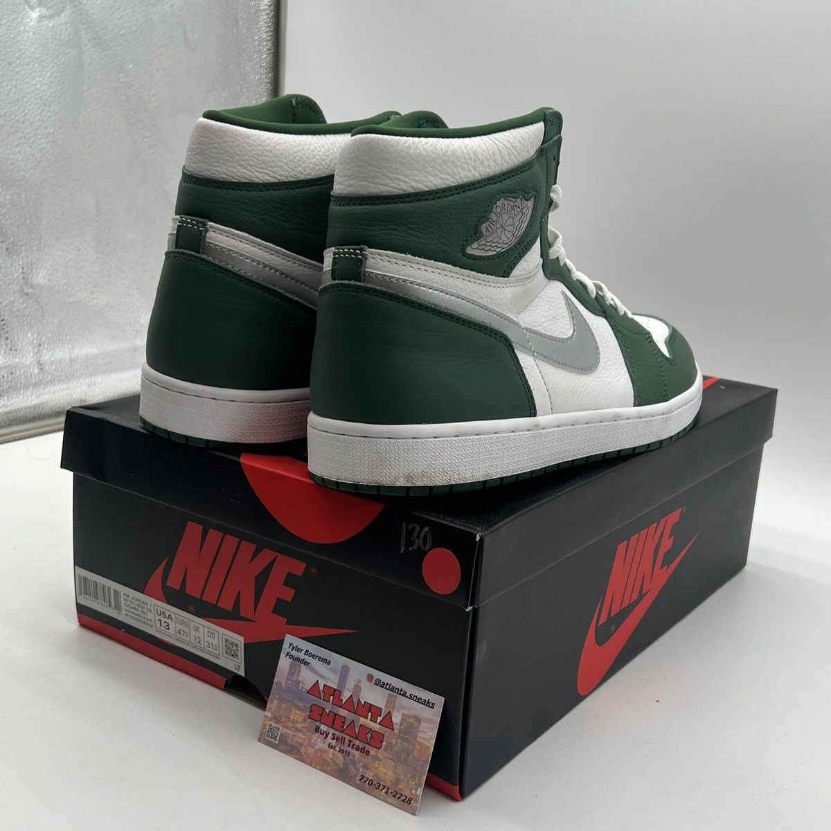 Nike Air Jordan 1 high gorge green Size US 13 / EU 46 - 5 Thumbnail