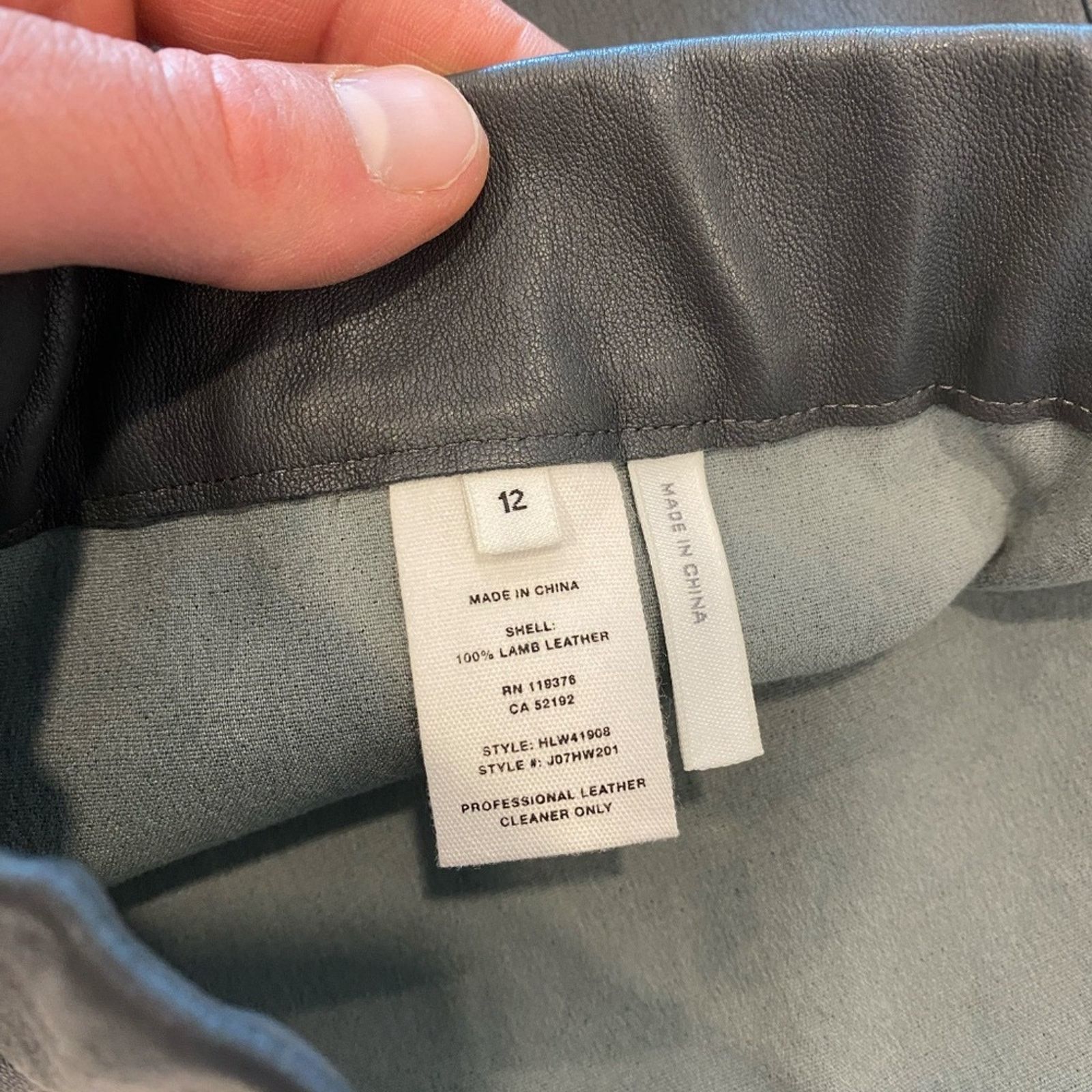 Helmut Lang Helmut Lang Women's Lamb Leather Pull On Trousers - 12 Size 34" / US 12 / IT 48 - 5 Thumbnail
