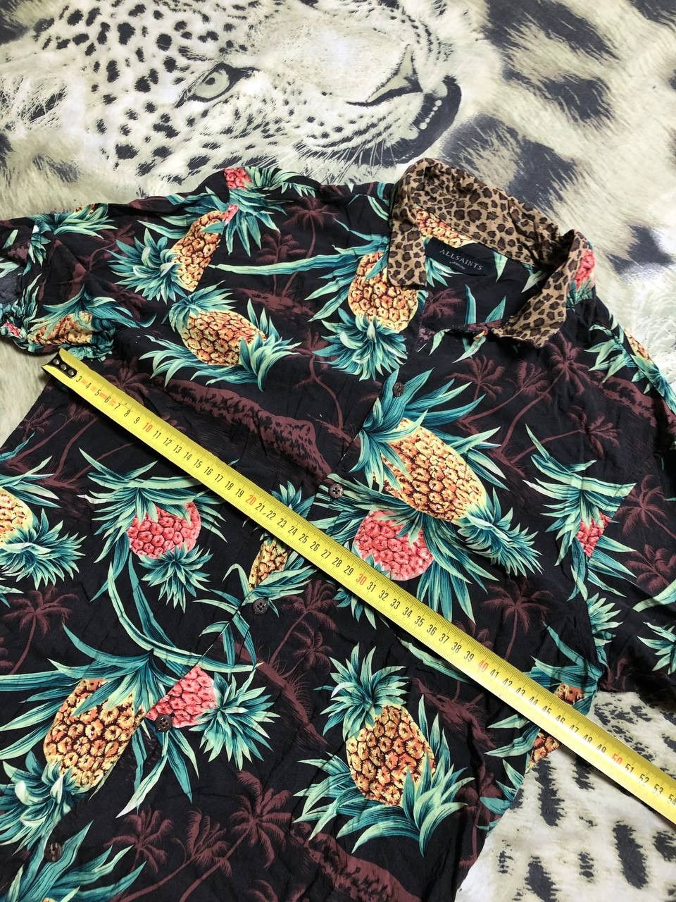 Allsaints Dark Hawaiian Shirt Vintage Floral Hawaiian Casual Shirt Size US M / EU 48-50 / 2 - 8 Thumbnail