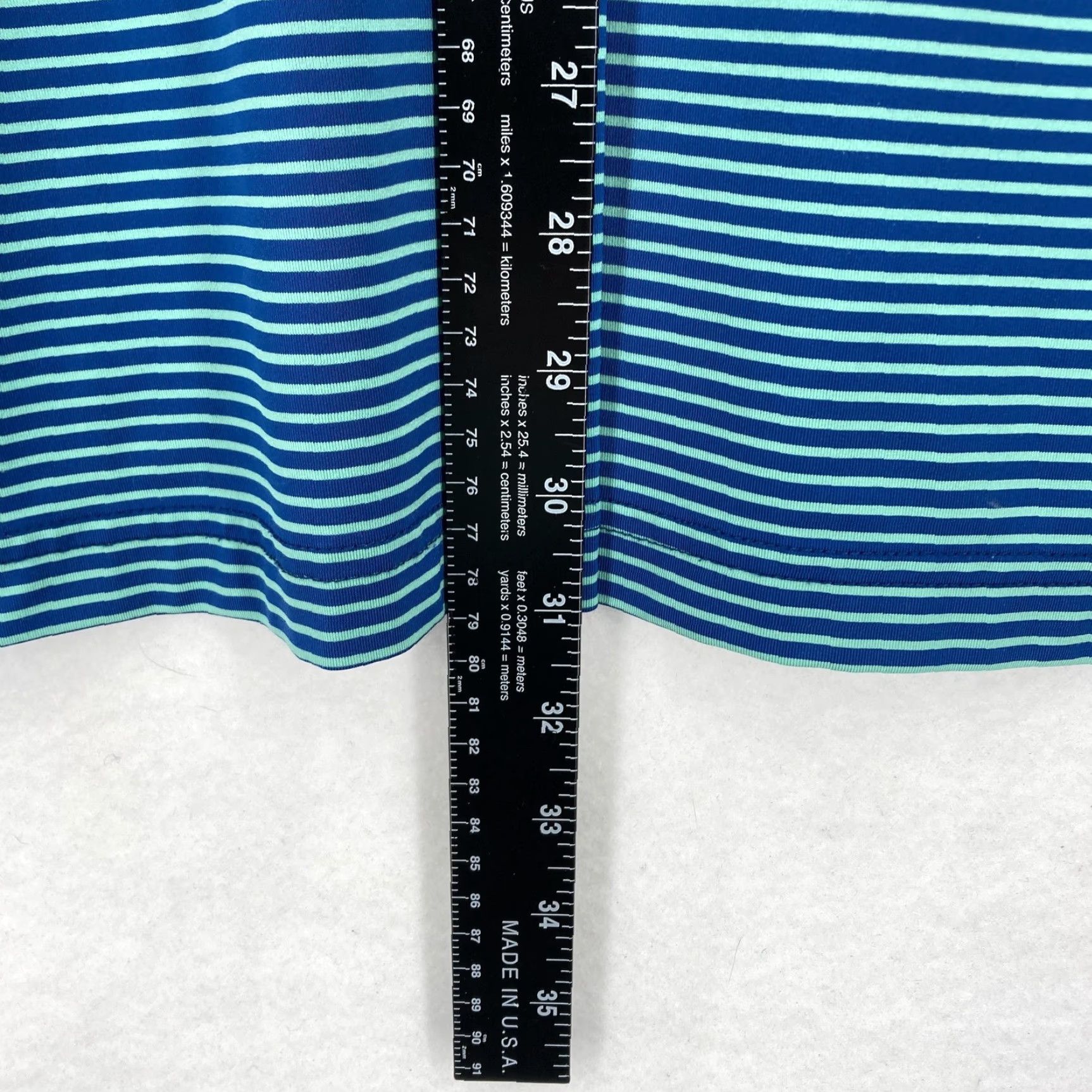 Vineyard Vines Vineyard Vines Performance Polo Shirt Mens XL Blue Striped Golf Stretch Wicking Size US XL / EU 56 / 4 - 7 Thumbnail