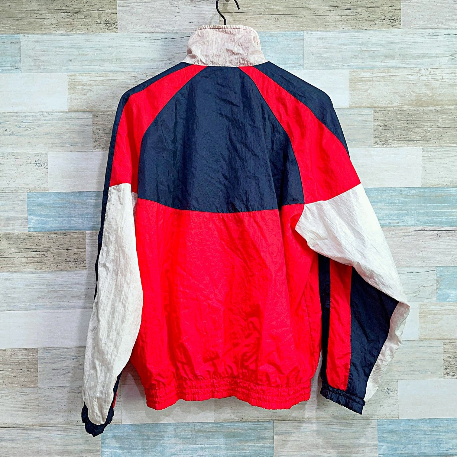 FILA 90s Nylon Colorblock Tracksuit Red Blue Mens Medium