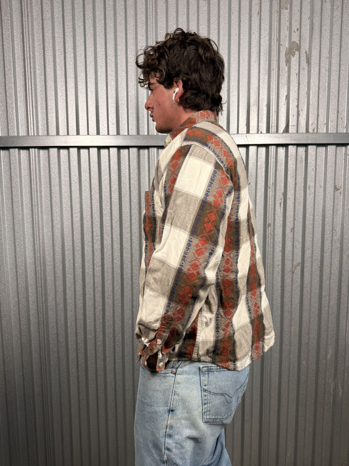 Other Vintage 90s Krazy Kat Western Button Up Diamond Shirt Size US L / EU 52-54 / 3 - 3 Thumbnail