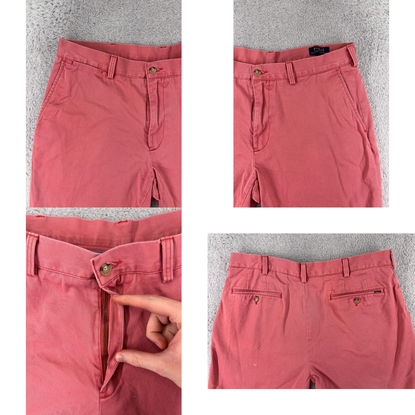 Polo Ralph Lauren Polo Ralph Lauren Shorts Men 36 Pink Cotton Twill Zip Fly Pockets Chino Regular Rise Mid Solid Size US M / EU 48-50 / 2 - 8 Thumbnail