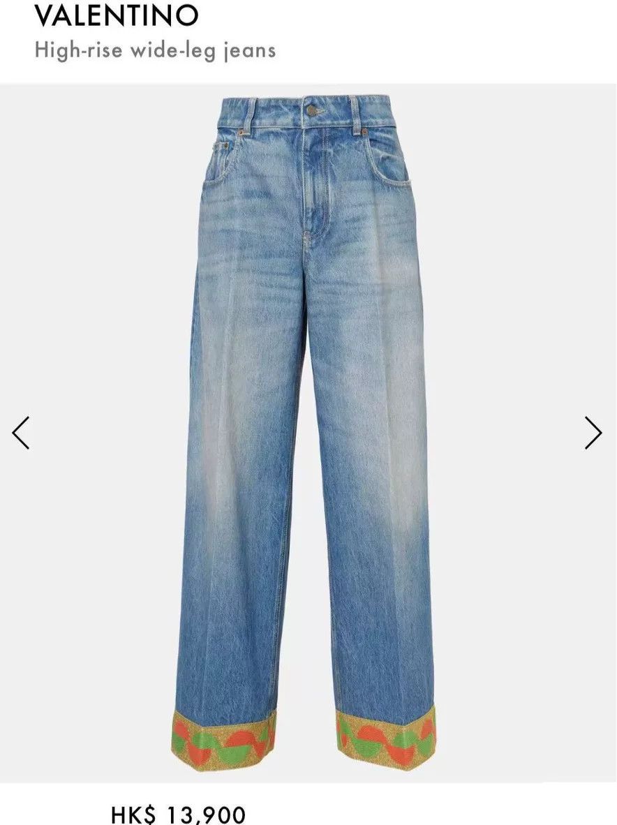 Valentino Valentino High-Rise Wide-Leg Jeans Size US 28 / EU 44 - 1 Thumbnail