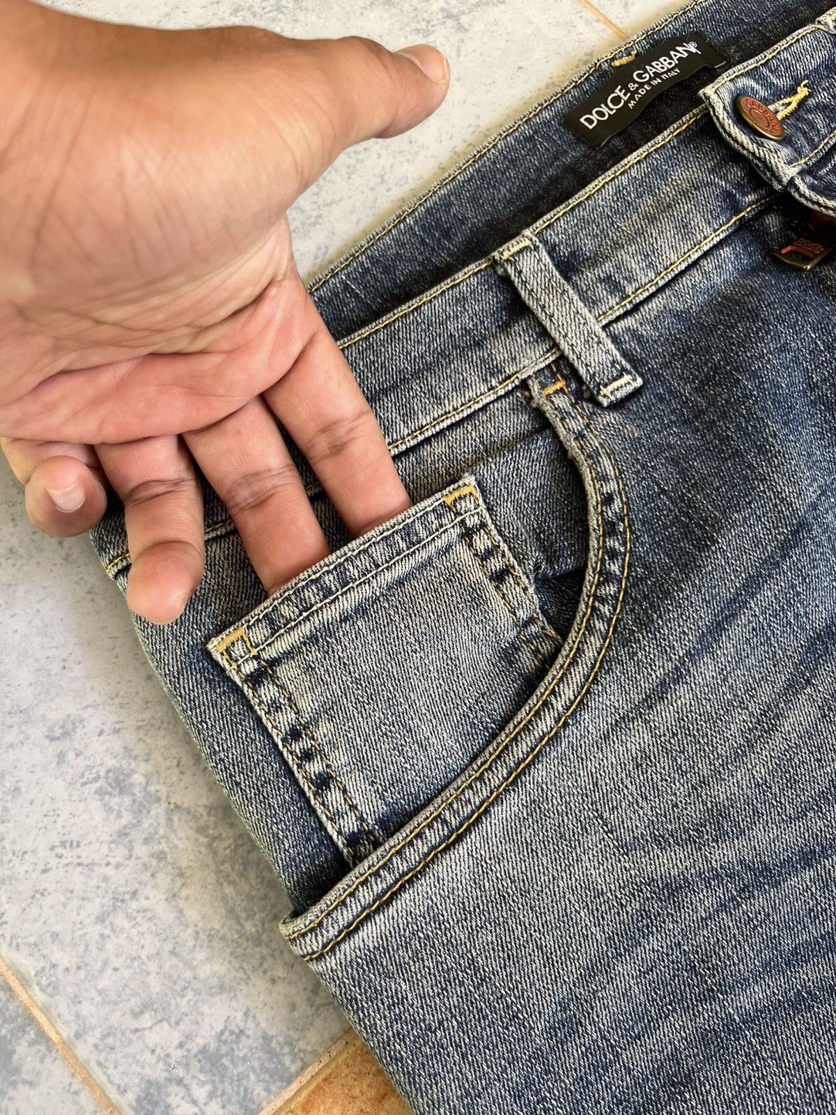 Dolce & Gabbana 💥Luxury Authentic D&G SS15 Blue Faded Denim Made In Italy Size US 31 - 9 Thumbnail