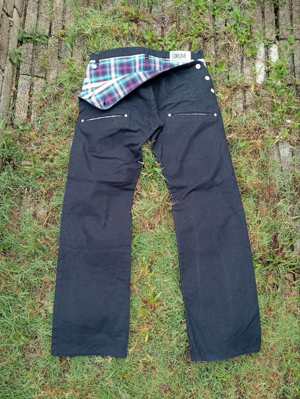 image of Archival Clothing Stealsjapanese Cncv Concave Attempt Pants in Black, Men's (Size 36)
