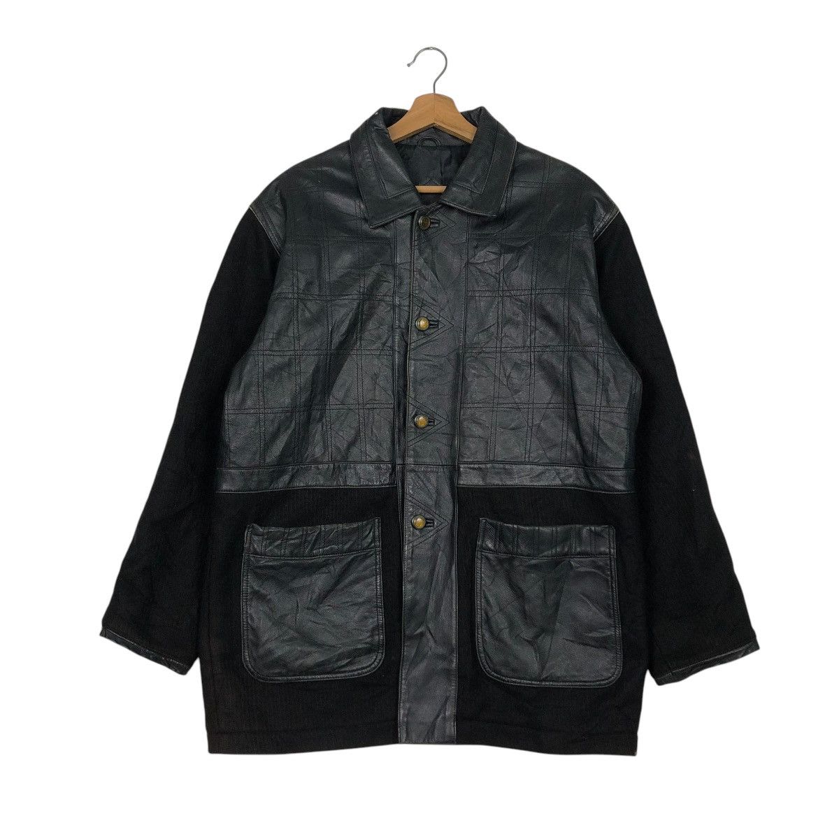 Japanese Brand 🔥VINTAGE BIKER LEATHER JACKET GO & GODON ISSEY MIYAKE Size US M / EU 48-50 / 2 - 3 Thumbnail