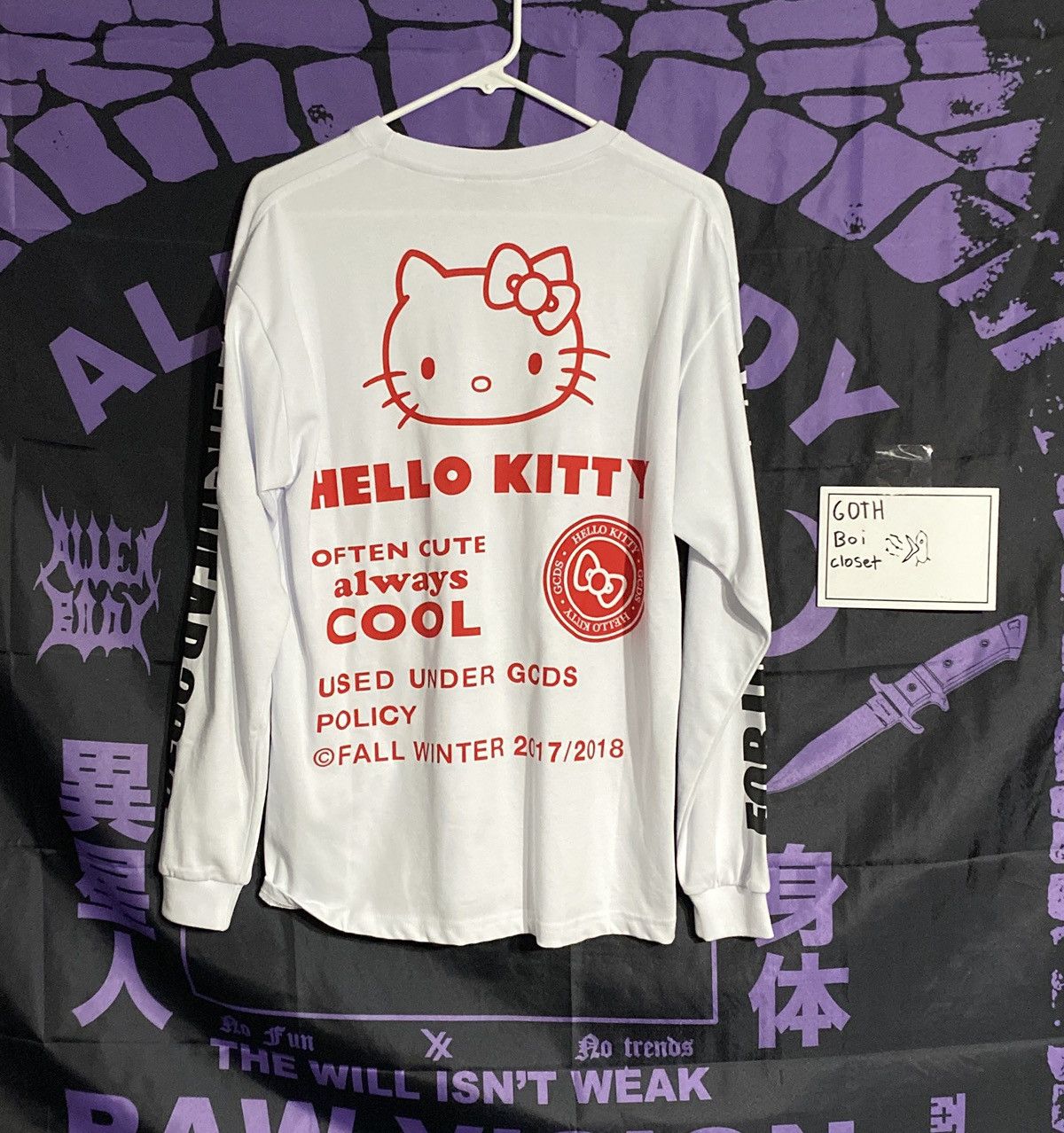Lil Peep GCDS X Hello Kitty “Rock Kitty” long sleeve Size US M / EU 48-50 / 2 - 2 Thumbnail