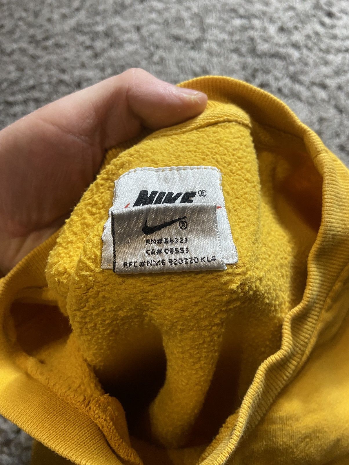 Nike × Vintage NIKE VINTAGE CENTRE LOGO BIG SWOOSH COTTON 90s SWEATSHIRT Size US L / EU 52-54 / 3 - 5 Thumbnail