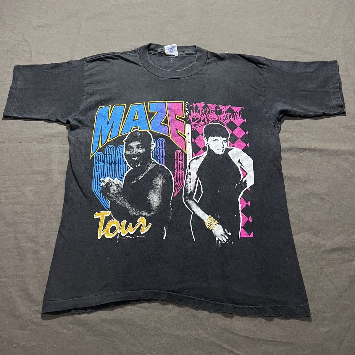 Rap Tees VTG 90s Maze Frankie Beverly Toni Braxton Tour R&B Soul Funk Size US L / EU 52-54 / 3 - 4 Thumbnail