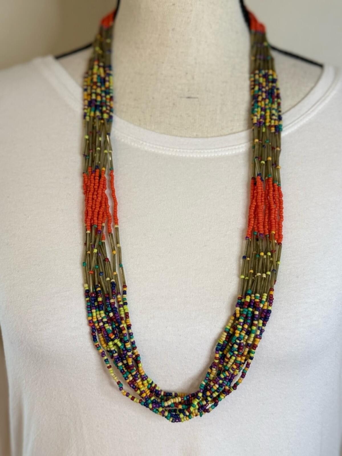 Ronnie Fieg Rion multicolored multi strand beaded chic necklace 15” Size ONE SIZE - 1 Thumbnail