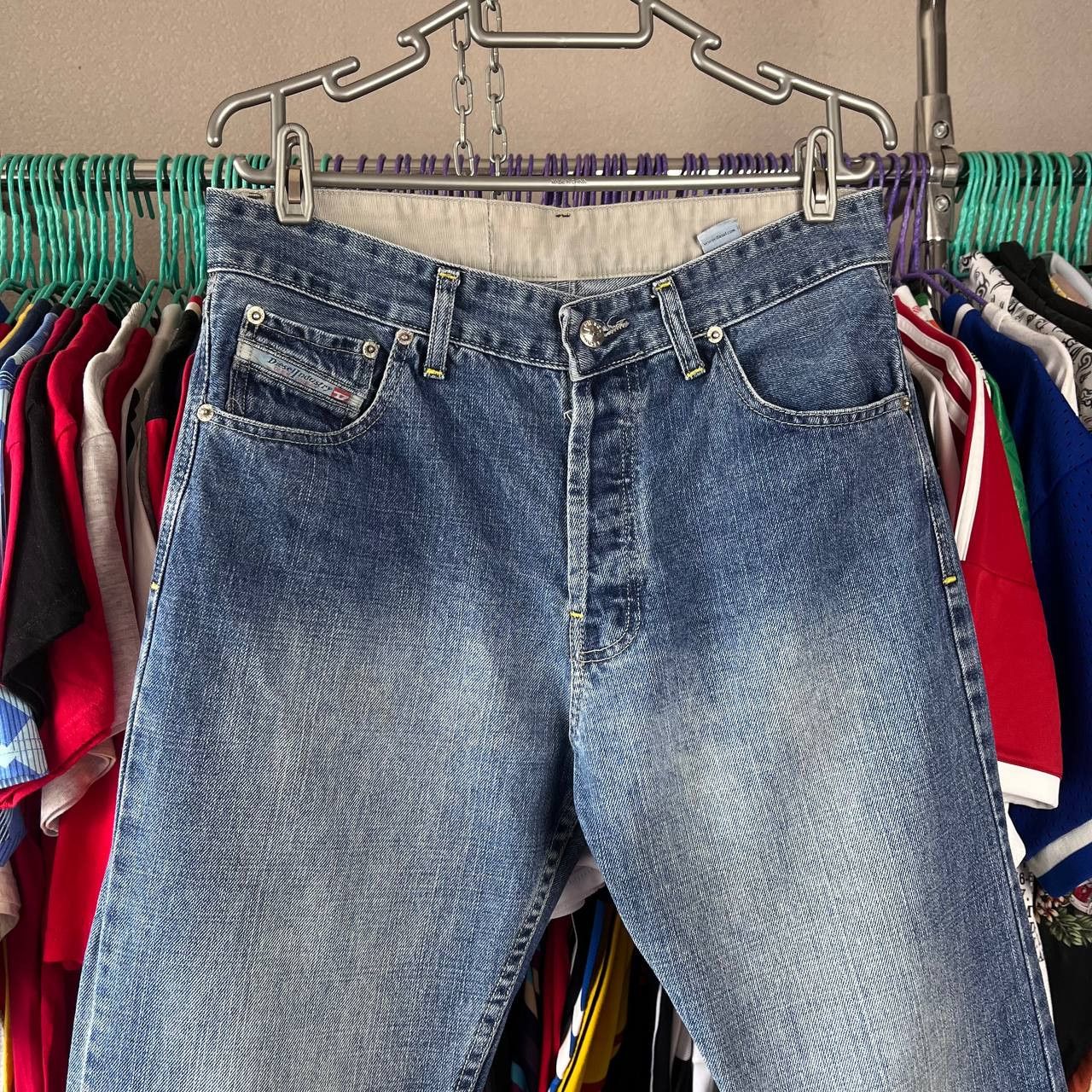 Diesel Vintage Diesel Industry Blue Denim Wide Pants Y2K Size 33 Size US 33 - 7 Thumbnail