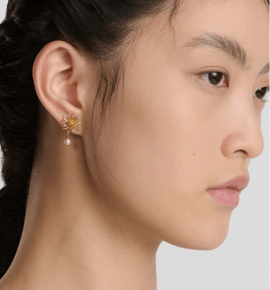 Dior o1w1db10126 E3690W Size : OS / Earrings in Gold/White Size ONE SIZE - 6 Thumbnail