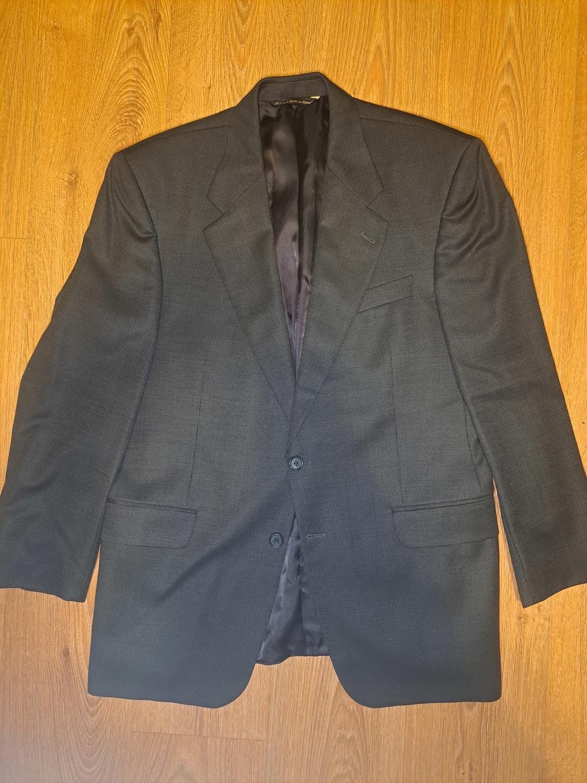 Jack Victor Jack Victor 2 Piece Suit 42R 34x29 Gray 100% Virgin Wool Size 42R - 2 Thumbnail