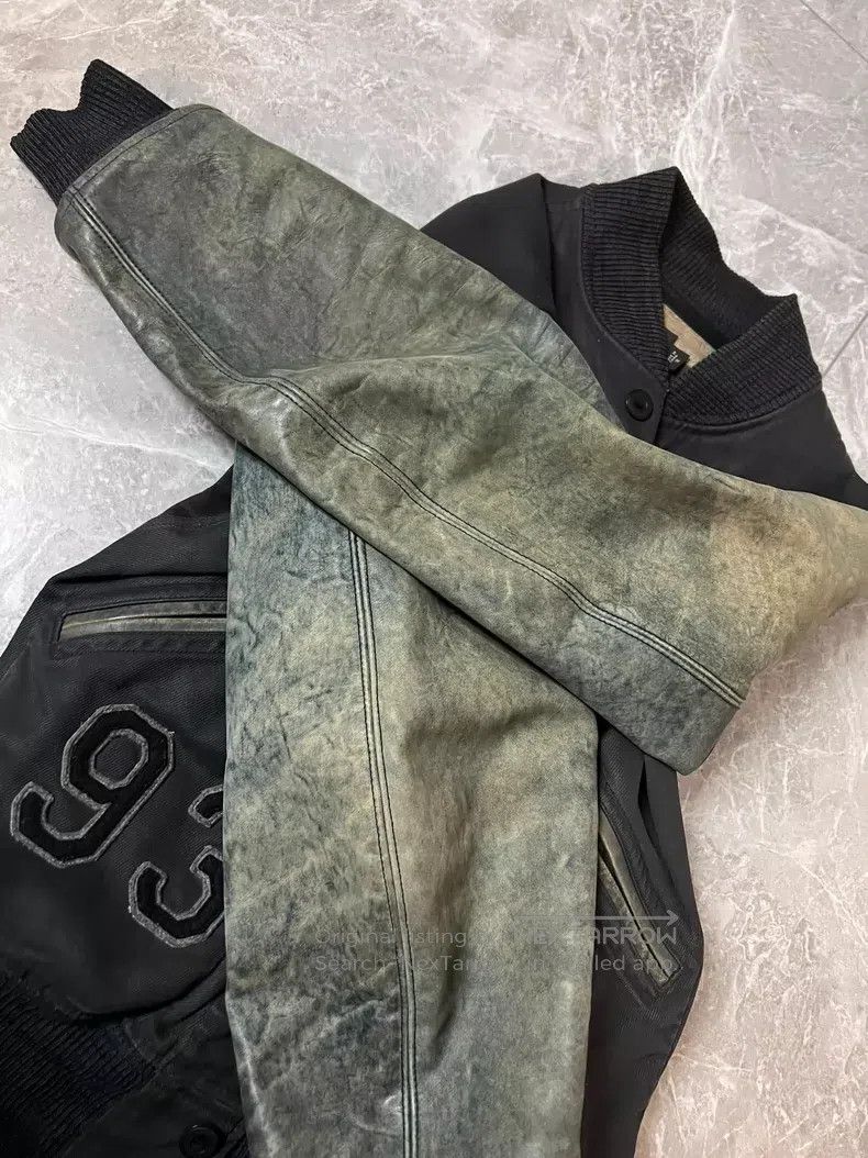 RRL Ralph Lauren RRL Ralph Lauren Blue dyed leather sleeves old baseball je Size US M / EU 48-50 / 2 - 5 Thumbnail